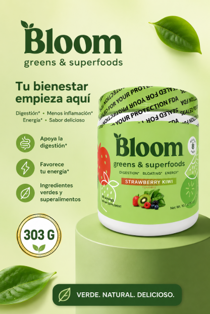 Bloom Greens & Superfoods — 303g | Energía y Digestión