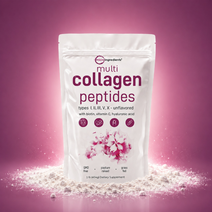 Multi Colágeno Peptides 454g — Tipos I, II, III, V, X | Microingredients