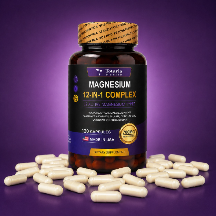 Totaria Magnesio 12 en 1 Complex — 120 Cápsulas