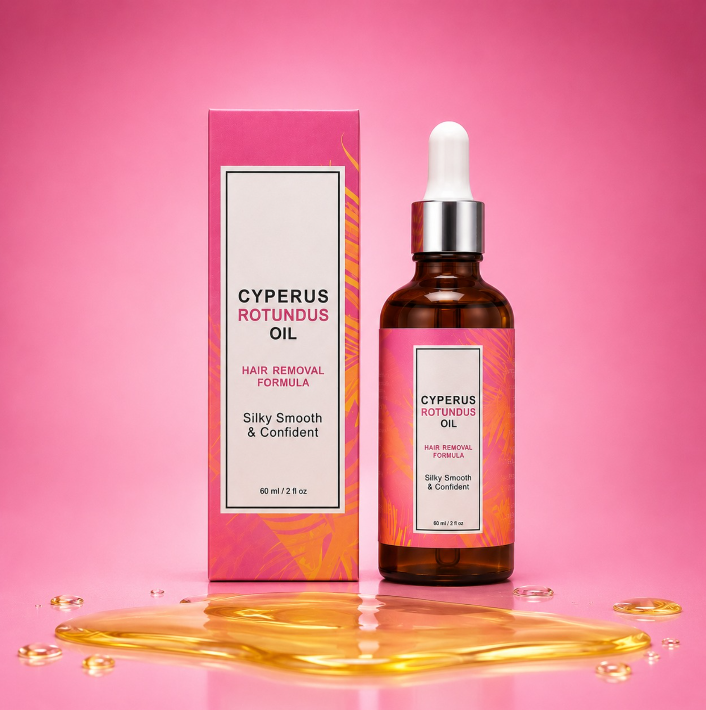 Cyperus Rotundus Oil — 60ml | Fórmula Depiladora Caramela Beauty