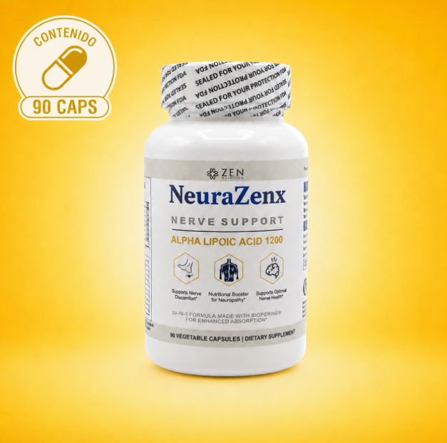 NeuraZenx Nerve Support — 90 Cápsulas | Alpha Lipoic Acid 1200