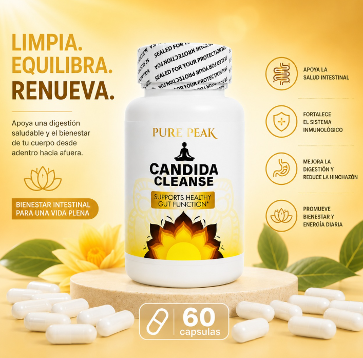 Candida Cleanse — 60 Cápsulas | Salud Intestinal | Pure Peak