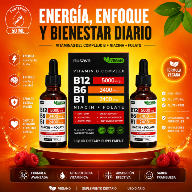 Vitamina B Complex con B12 — Energía y Sistema Nervioso