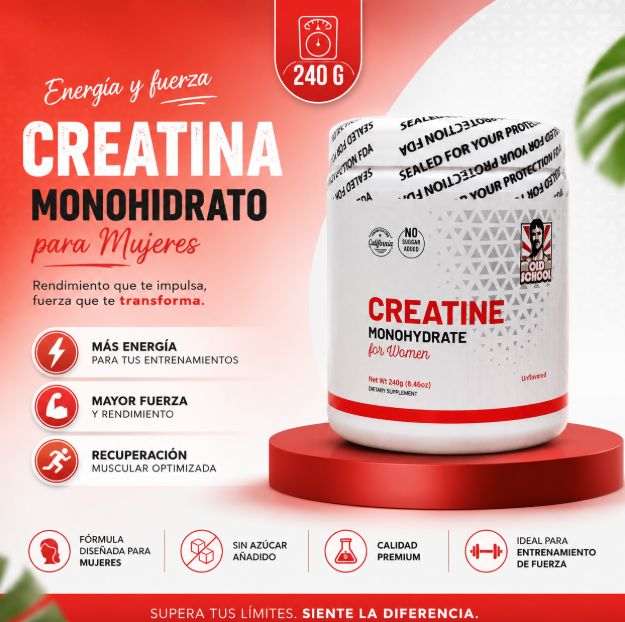 Creatina Monohidrato para Mujeres — 240g | Old School Labs