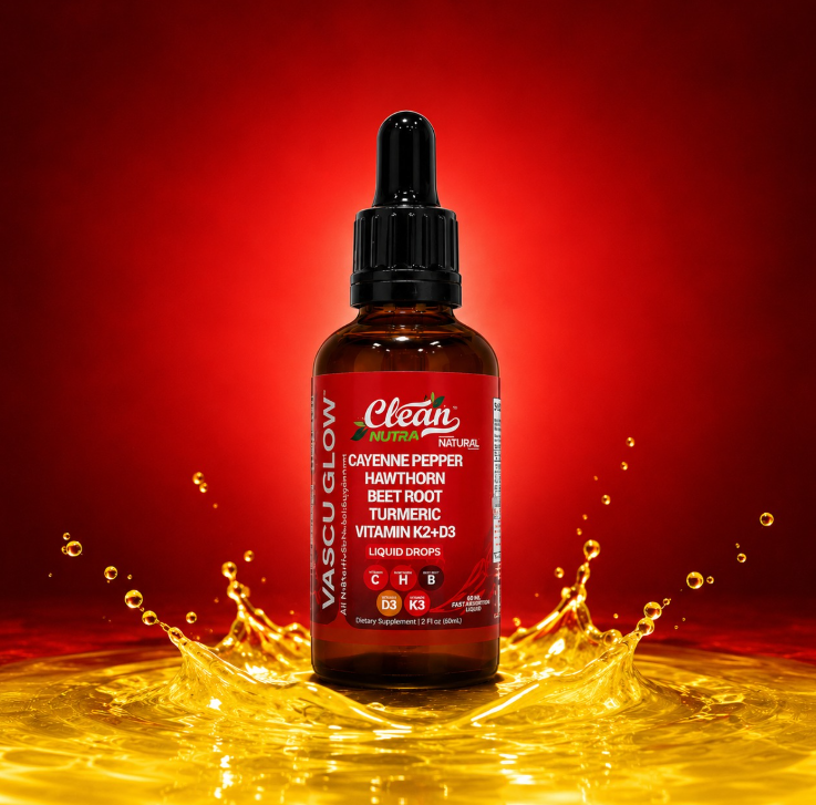 Vascu Glow Gotas Líquidas — 60ml | Circulación y Corazón | Clean Nutra